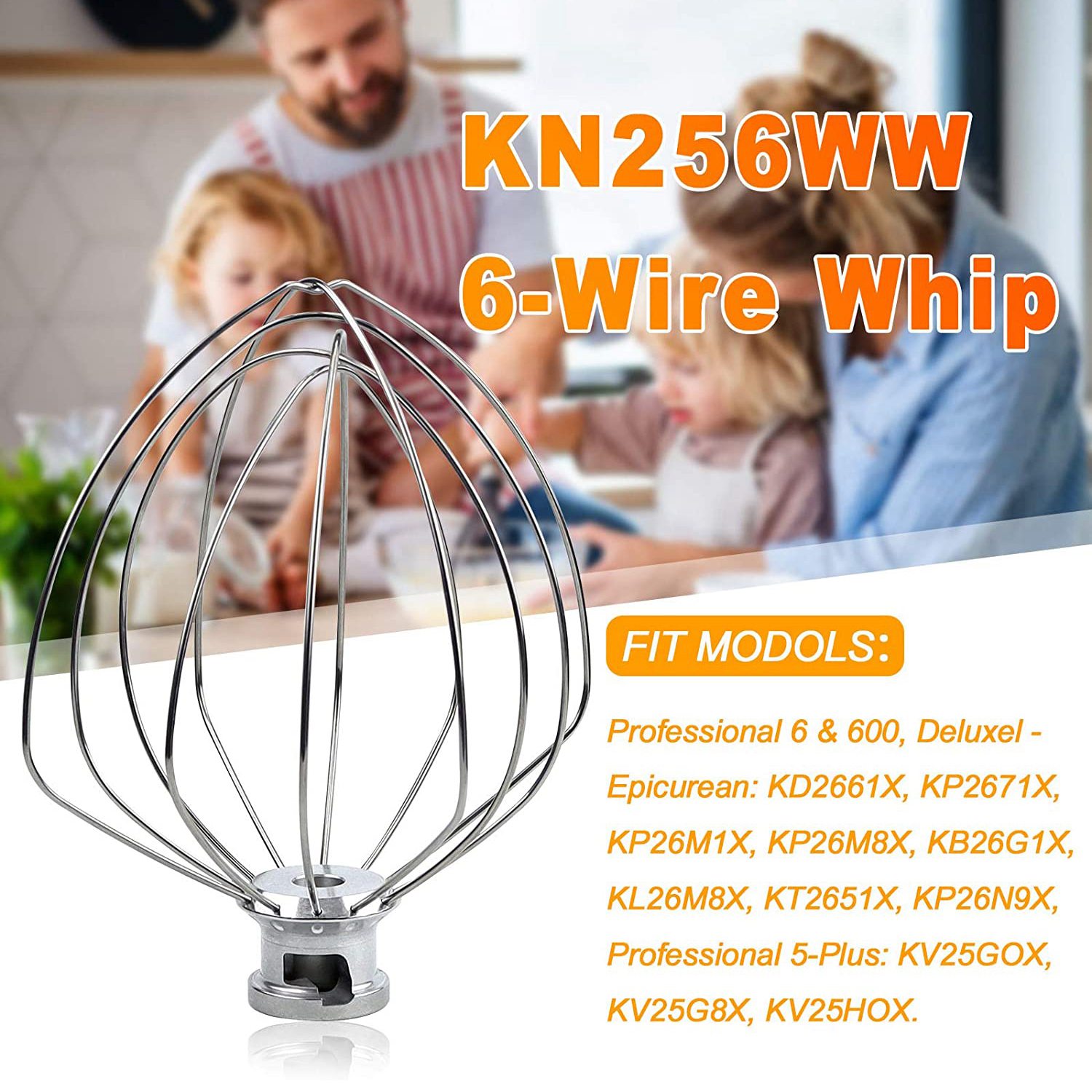 KN256WW 6-Wire Whip Attachment - Stand Mixer Bowl recension och pris