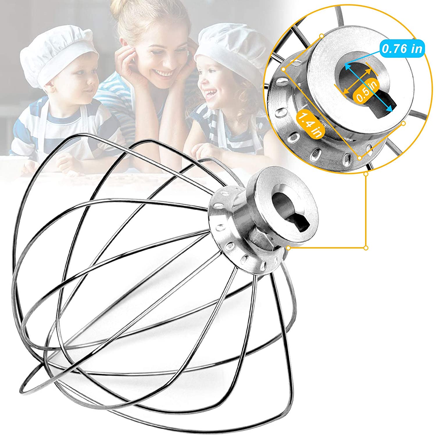 KN256WW 6-Wire Whip Attachment - Stand Mixer Bowl recension och pris