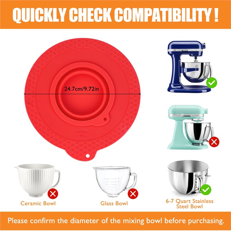AD24 Silicone Mixer Bowl Cover - Stand Mixer Bowl recension och pris