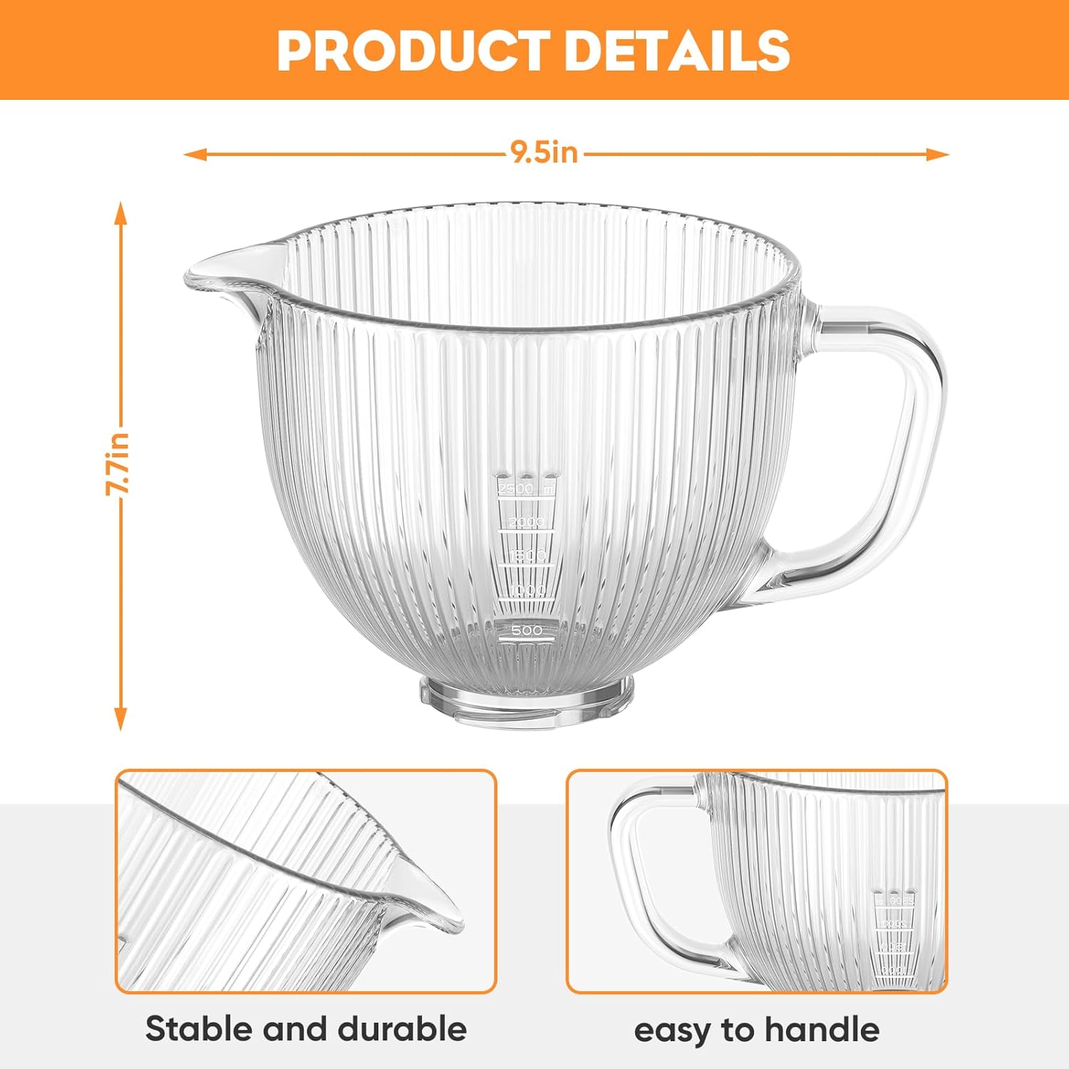 GVODE Glass Bowl for Kitchenai - Stand Mixer Bowl recension och pris