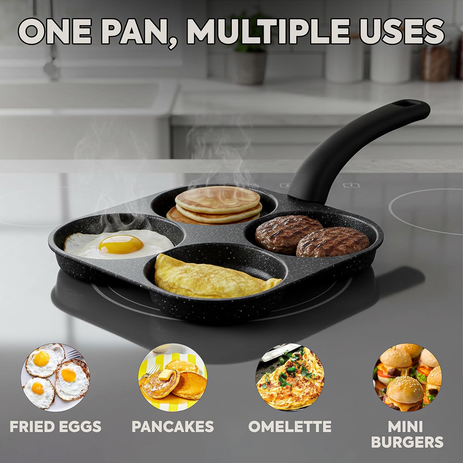 Egg Frying Pan Nonstick Pancak - Electric Griddle Pancake recension och pris